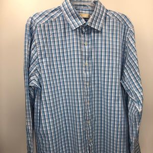 Michael Kors Men’s Blue Button Down Dress Shirt